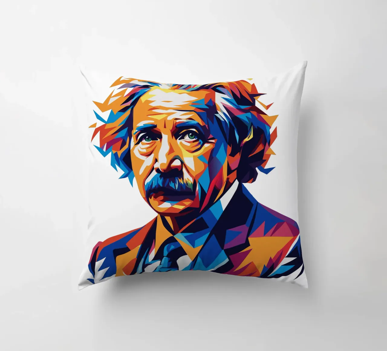 Albert Einstein in WPAP Pop Art cuscino da vectorartnesia