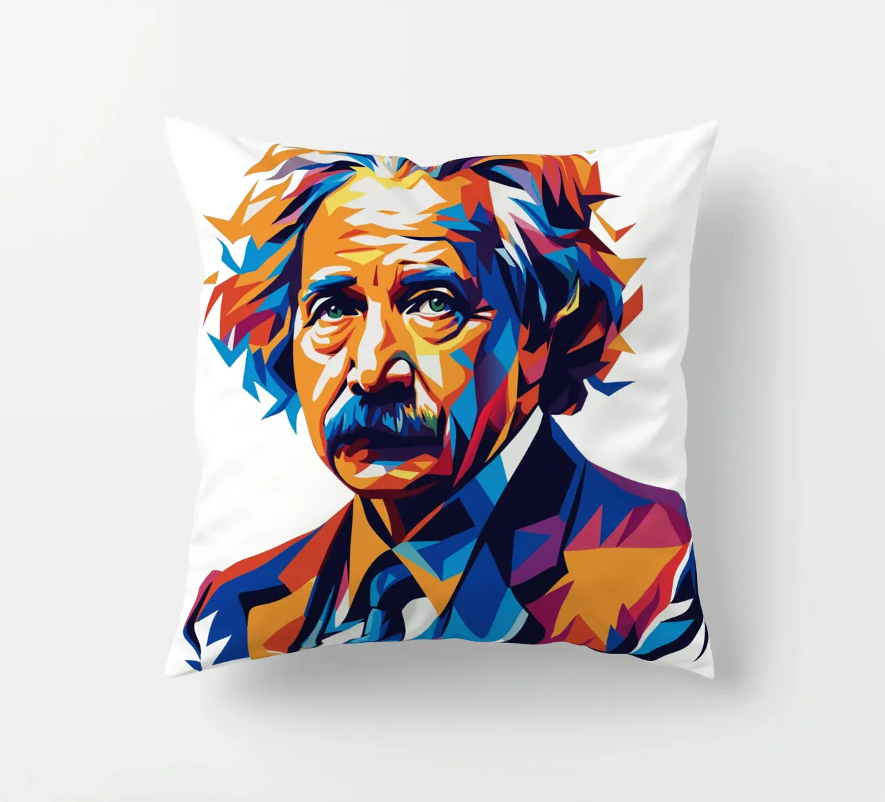 Albert Einstein in WPAP Pop Art cuscino da vectorartnesia