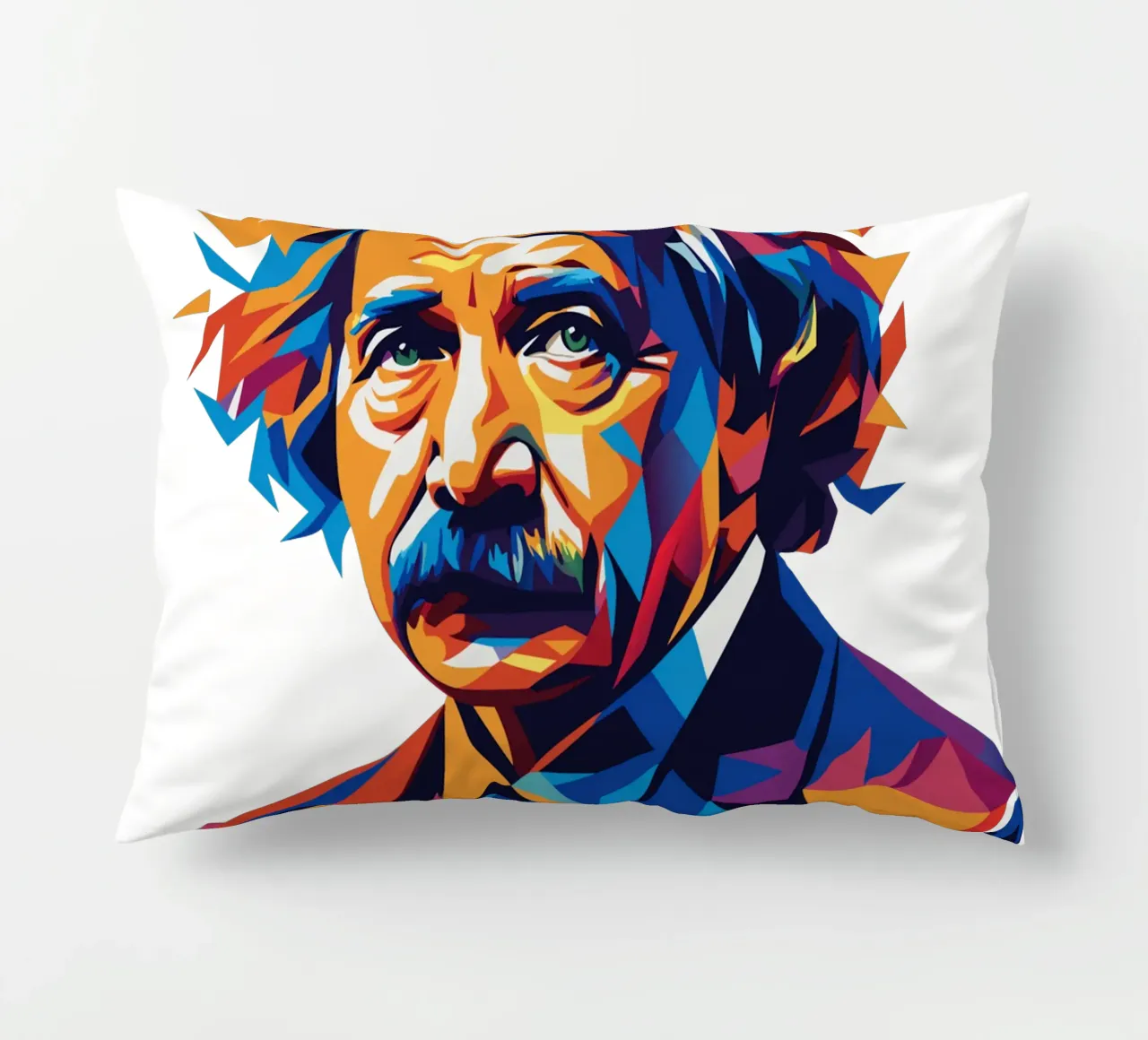 Albert Einstein in WPAP Pop Art Kissen von vectorartnesia