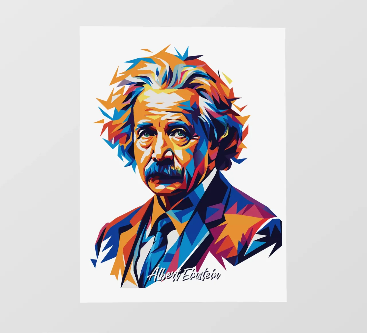 Albert Einstein in WPAP Pop Art pellicola backlit da vectorartnesia