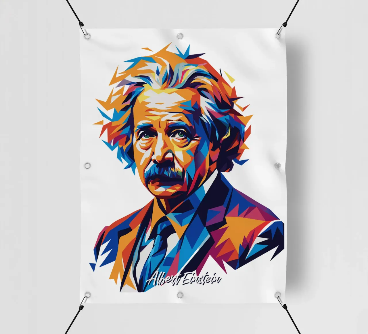 Albert Einstein in WPAP Pop Art telo in pvc da vectorartnesia