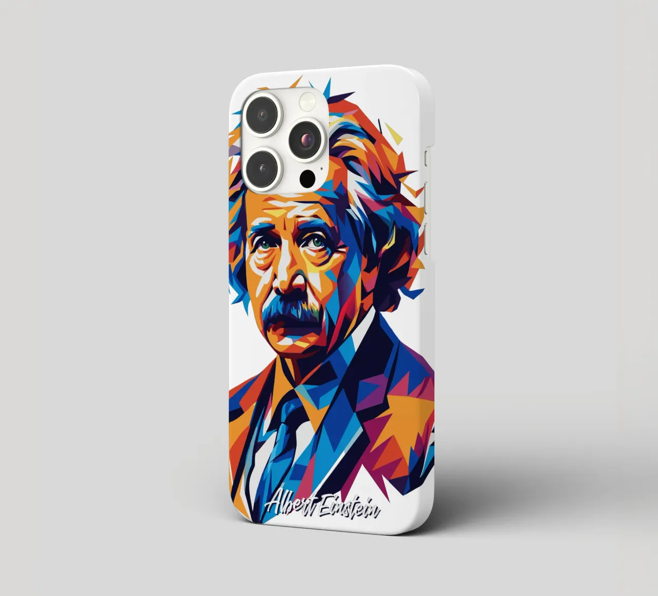Albert Einstein in WPAP Pop Art cover iphone da vectorartnesia