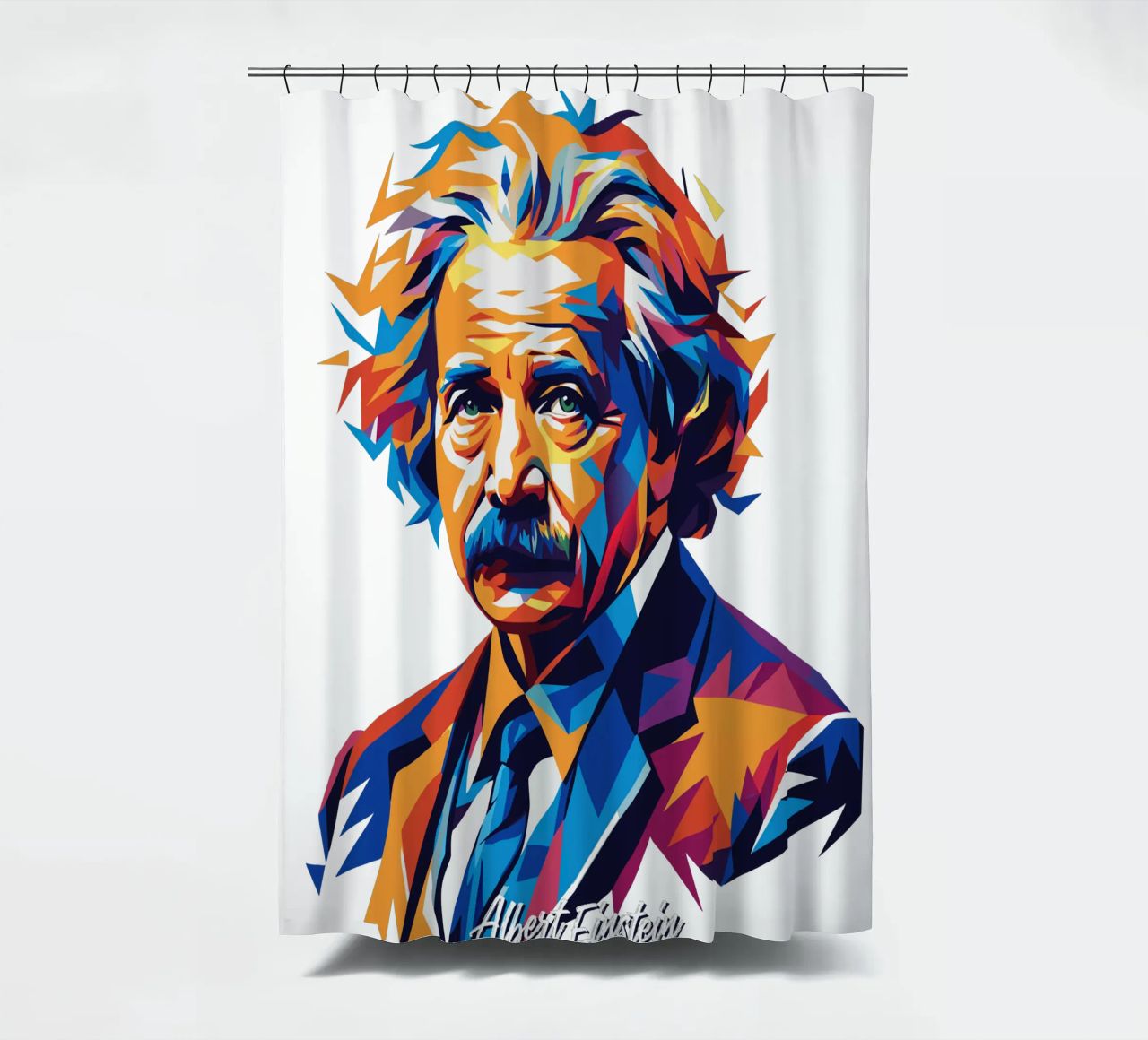 Albert Einstein in WPAP Pop Art tenda da doccia da vectorartnesia