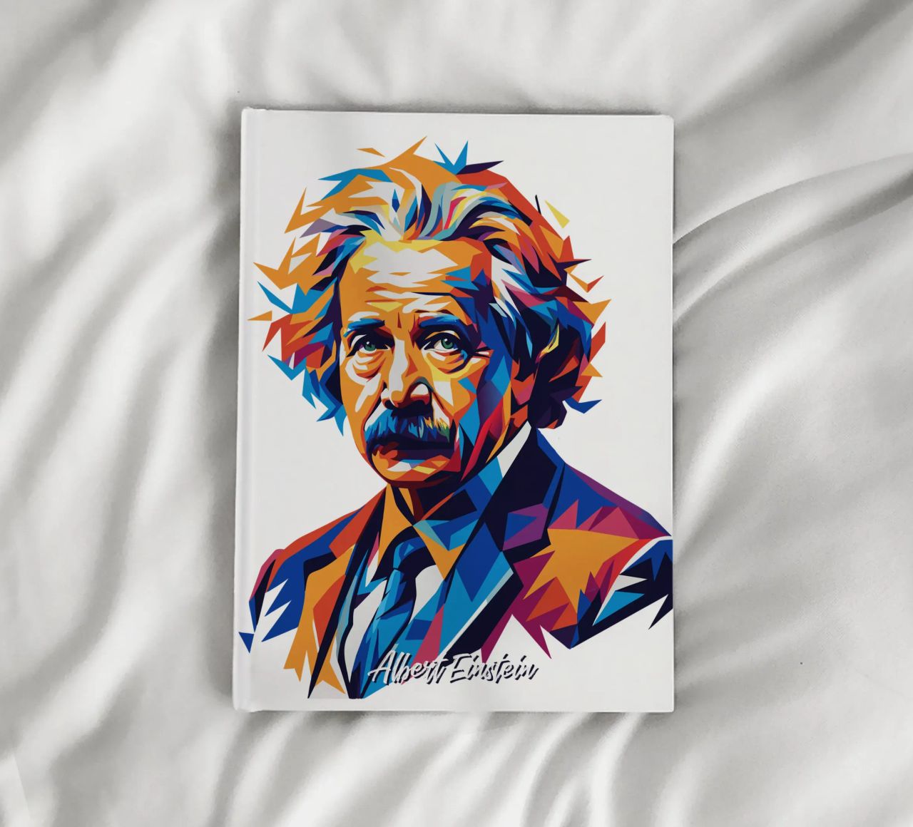 Albert Einstein in WPAP Pop Art notebook by vectorartnesia