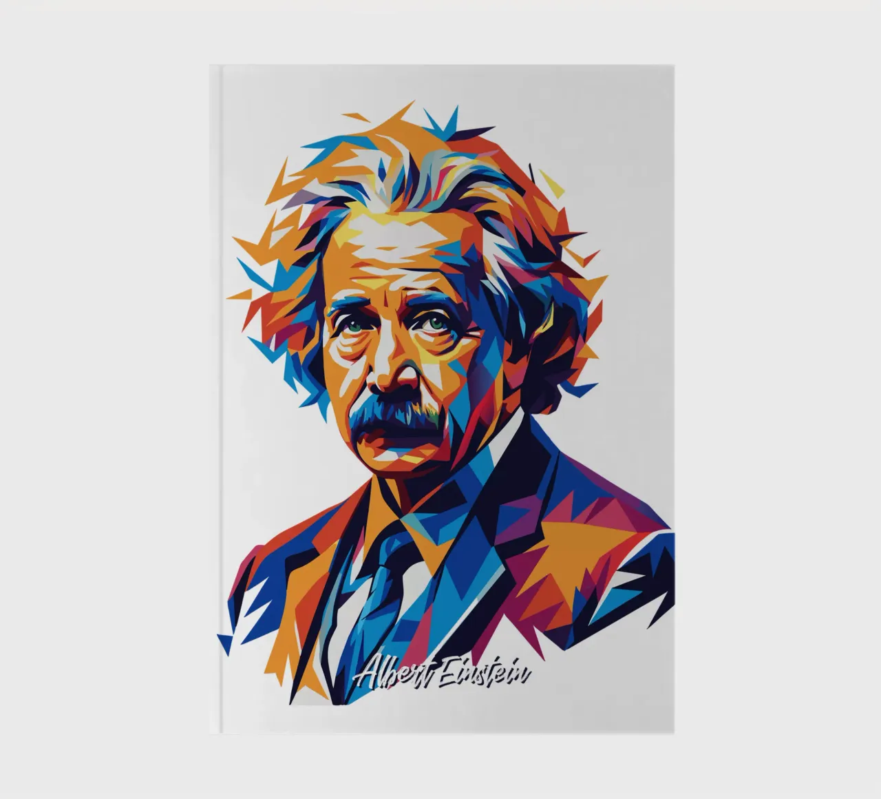 Albert Einstein in WPAP Pop Art notebook by vectorartnesia