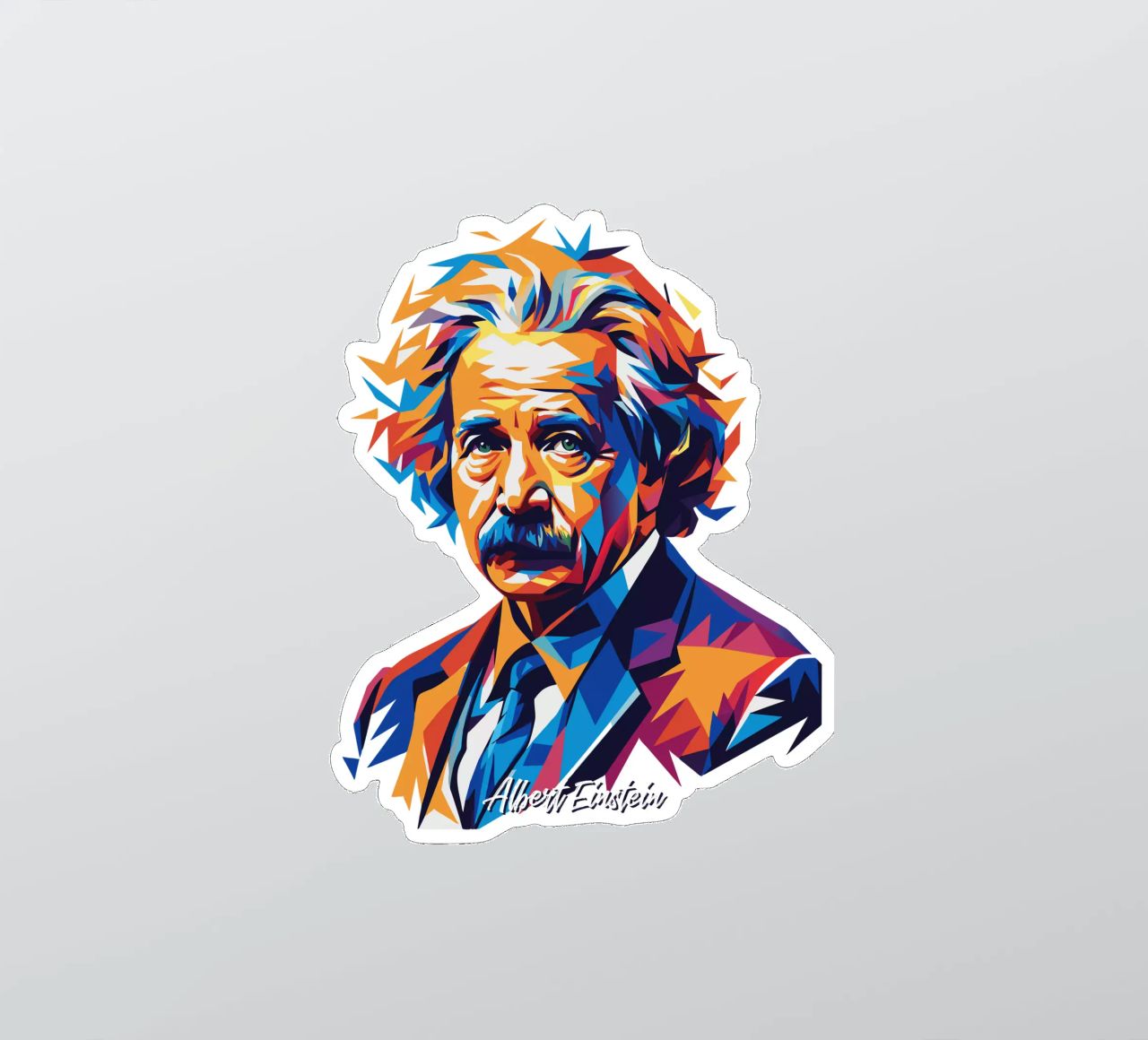 Albert Einstein in WPAP Pop Art adesivo da vectorartnesia