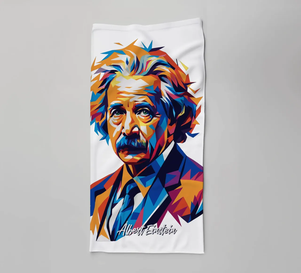Albert Einstein in WPAP Pop Art Handtuch von vectorartnesia