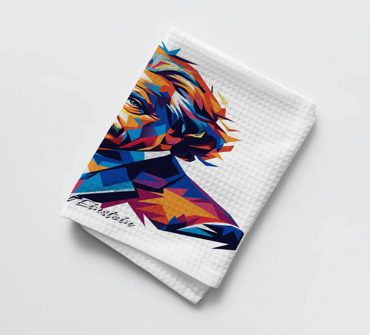 Albert Einstein in WPAP Pop Art Geschirrtuch von vectorartnesia