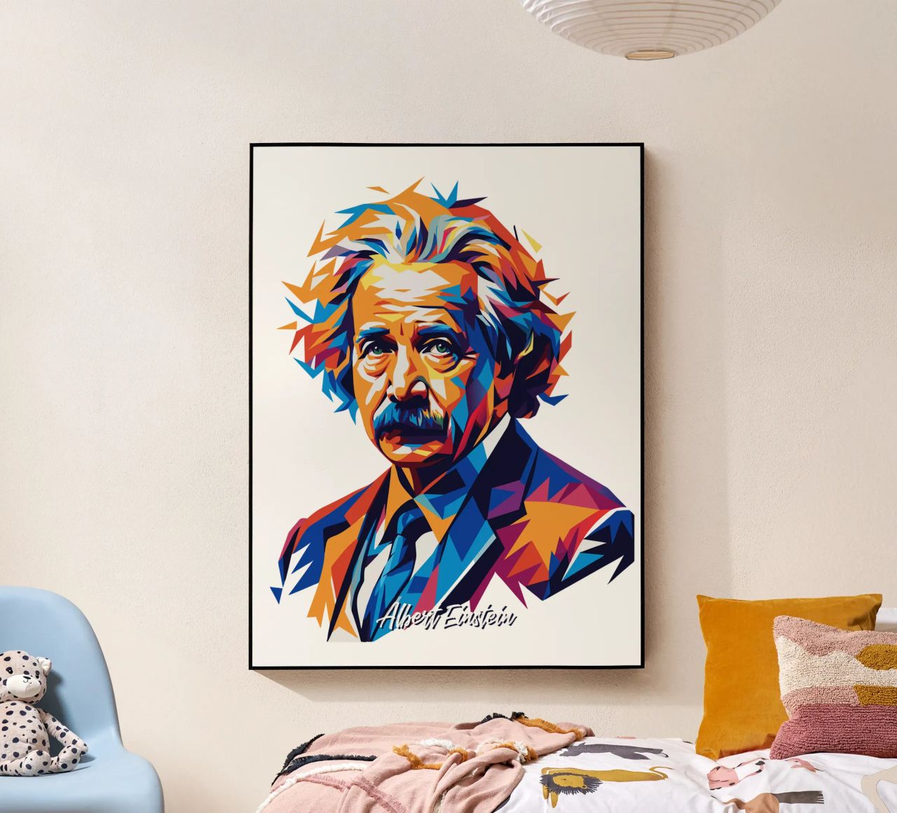 Albert Einstein in WPAP Pop Art plexiglass da vectorartnesia