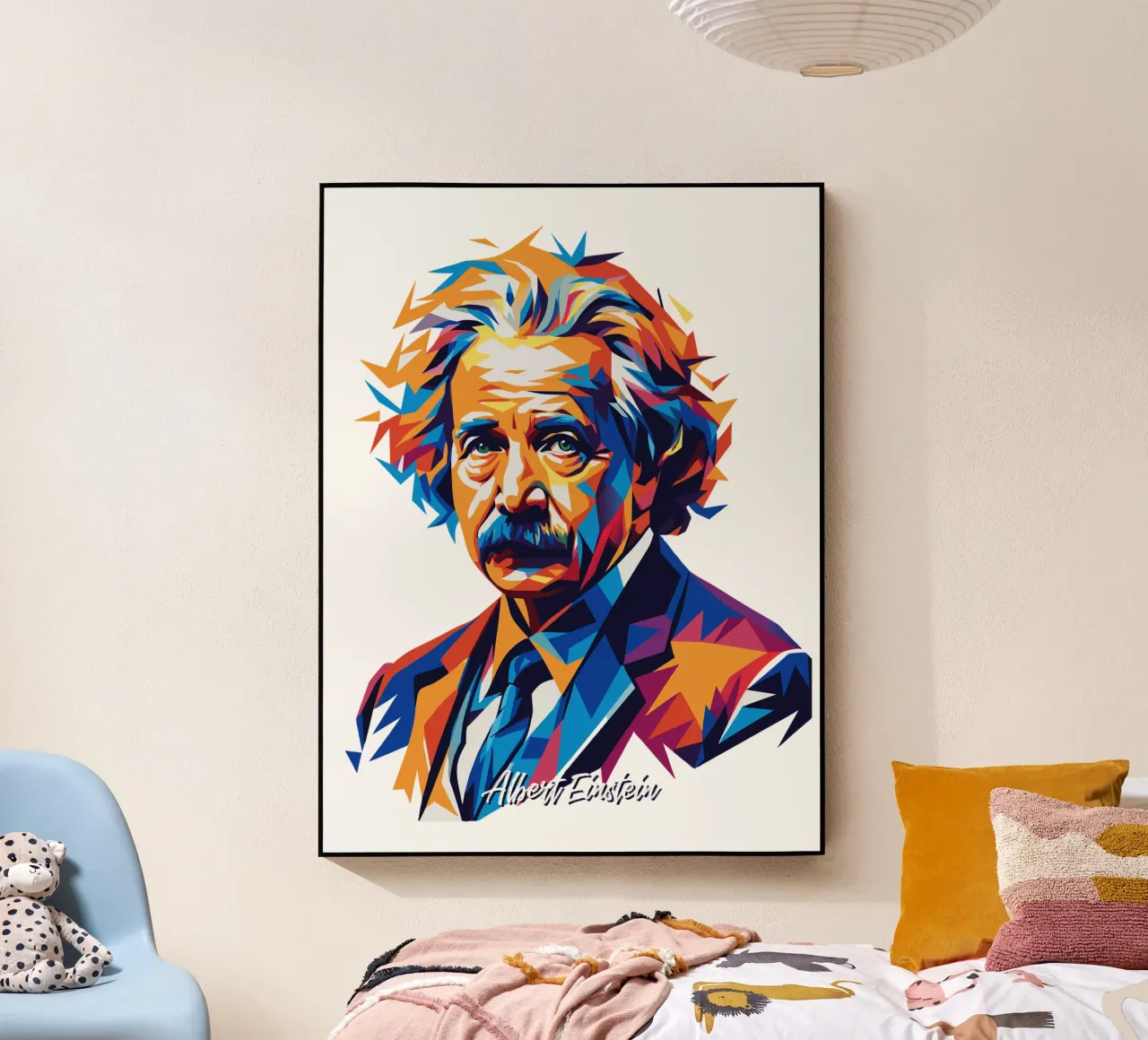 Albert Einstein in WPAP Pop Art plexiglass da vectorartnesia