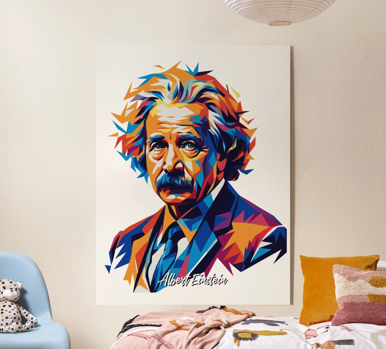 Albert Einstein in WPAP Pop Art plexiglass da vectorartnesia