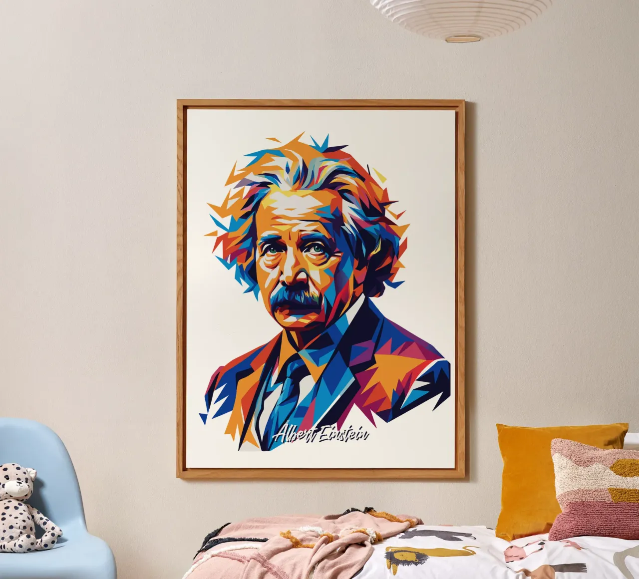 Albert Einstein in WPAP Pop Art alluminio dibond da vectorartnesia