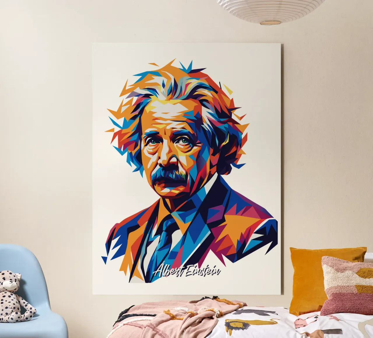 Albert Einstein in WPAP Pop Art alluminio dibond da vectorartnesia
