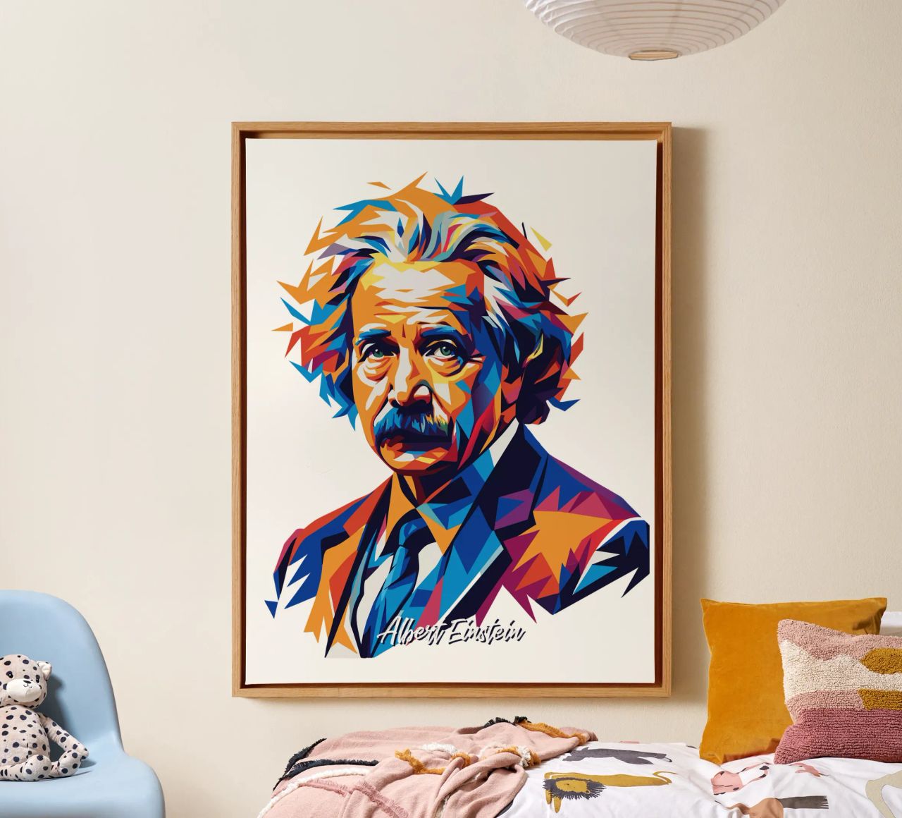 Albert Einstein in WPAP Pop Art tela da vectorartnesia