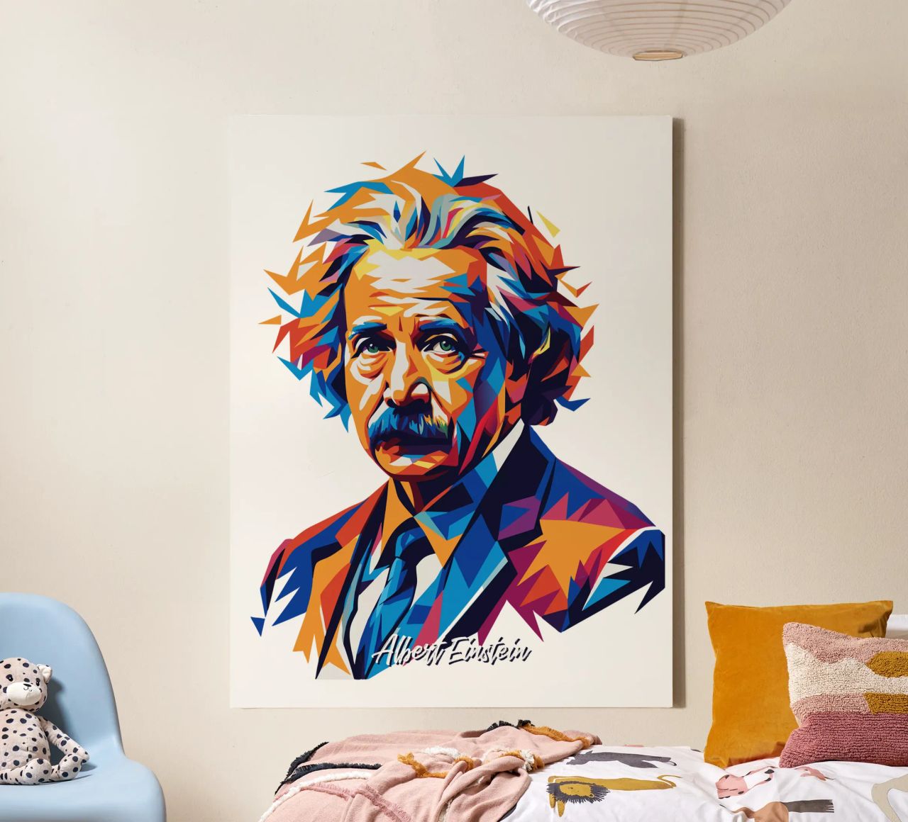 Albert Einstein in WPAP Pop Art tela da vectorartnesia