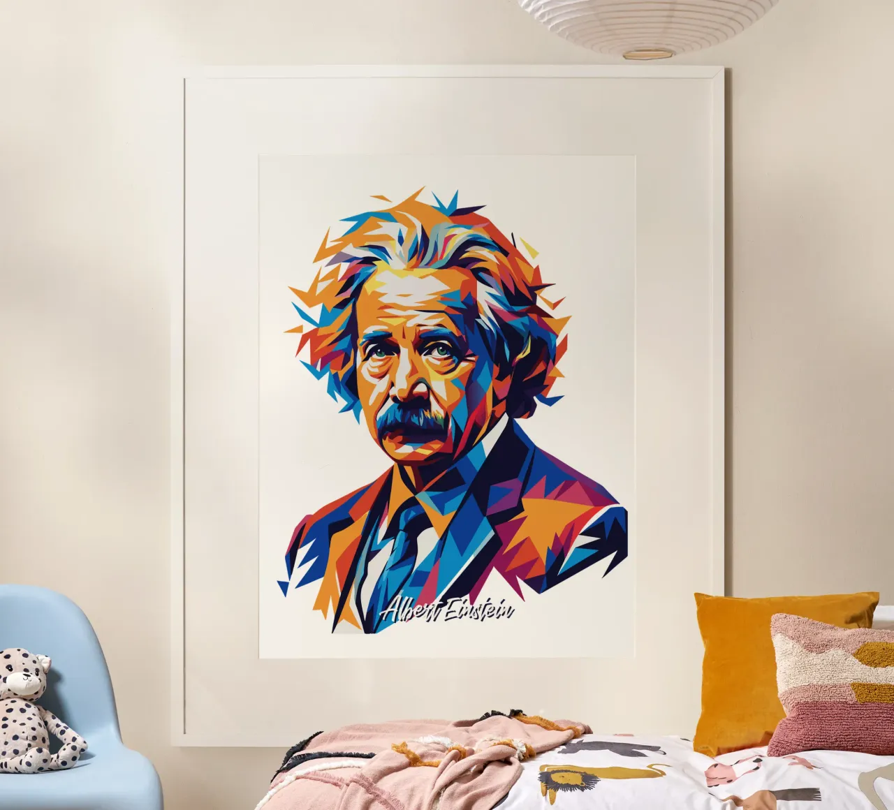 Albert Einstein in WPAP Pop Art carta hahnemühle da vectorartnesia