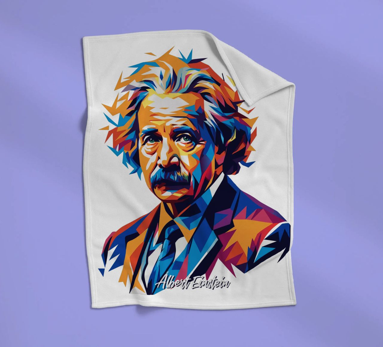Albert Einstein in WPAP Pop Art coperta in pile da vectorartnesia