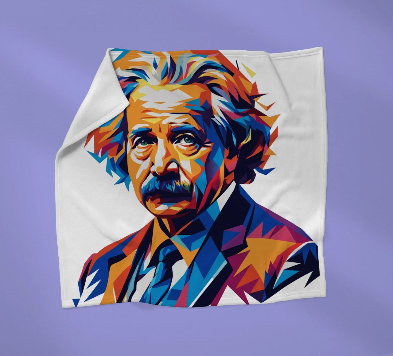 Albert Einstein in WPAP Pop Art coperta in pile da vectorartnesia