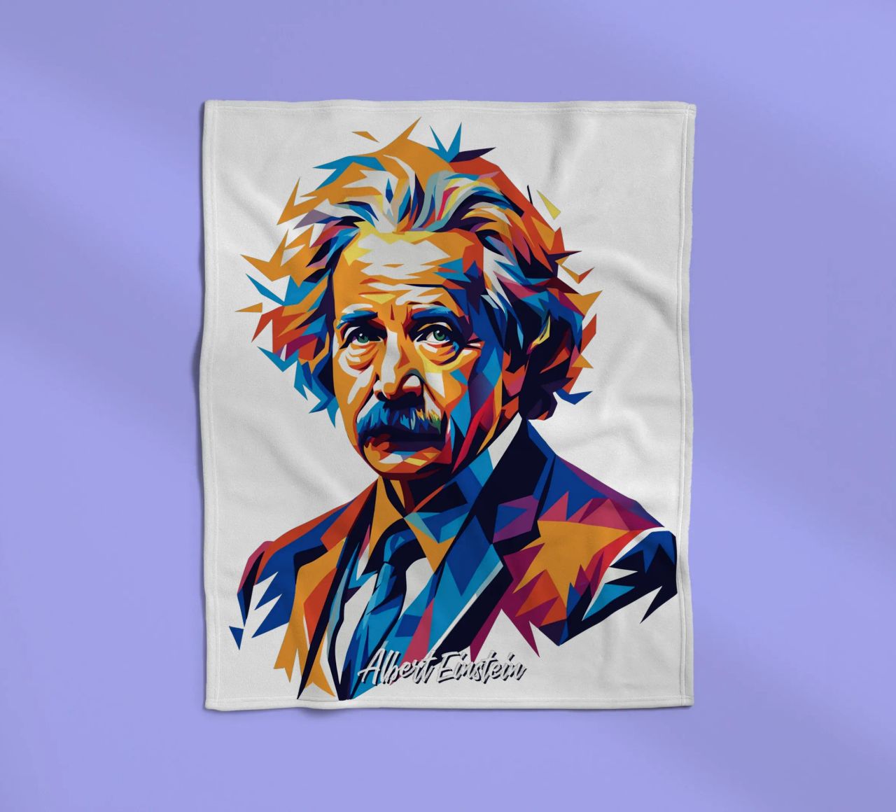 Albert Einstein in WPAP Pop Art coperta in pile da vectorartnesia