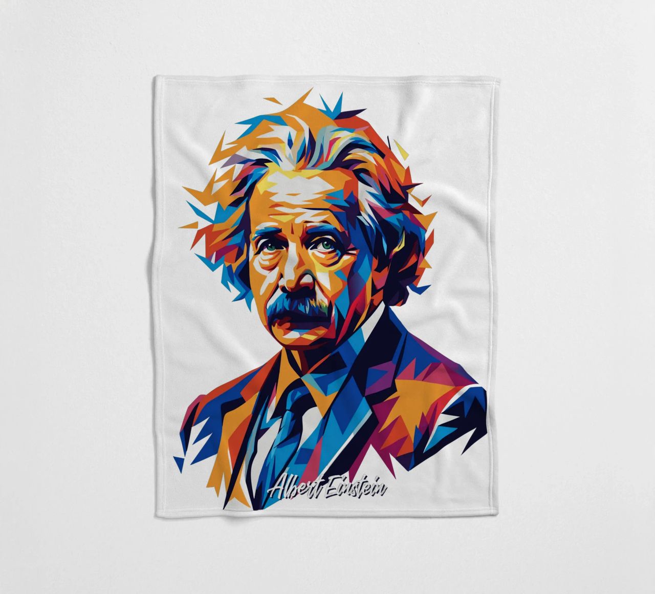 Albert Einstein in WPAP Pop Art coperta in pile da vectorartnesia