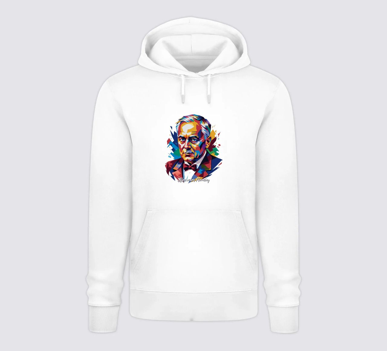 Alexander Fleming WPAP Pop Art felpa con cappuccio da vectorartnesia