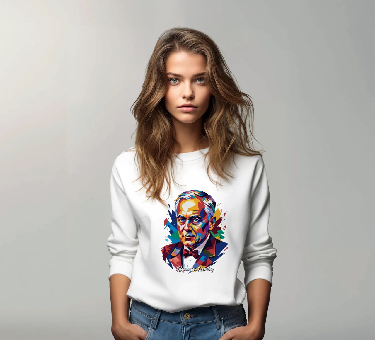 Alexander Fleming WPAP Pop Art felpa da vectorartnesia