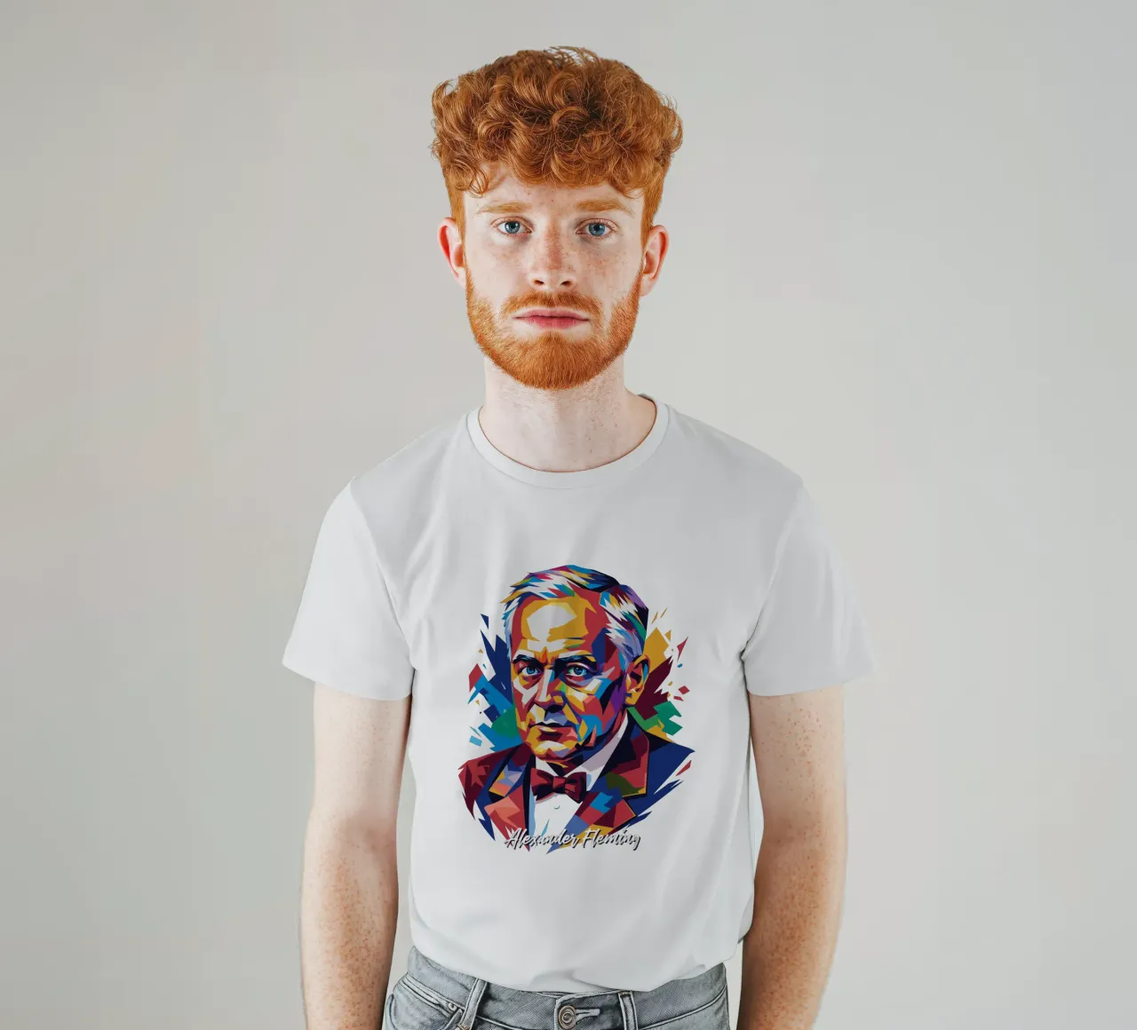 Alexander Fleming WPAP Pop Art t-shirt da vectorartnesia
