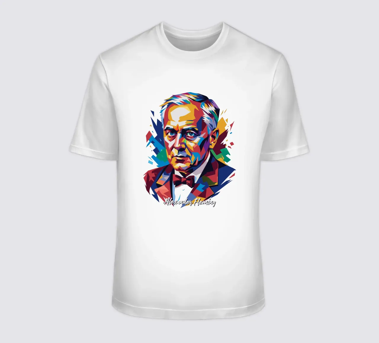 Alexander Fleming WPAP Pop Art t-shirt da vectorartnesia