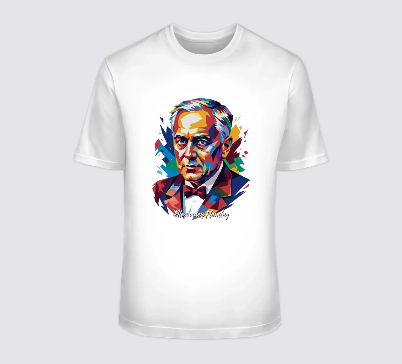 Alexander Fleming WPAP Pop Art T-Shirt von vectorartnesia