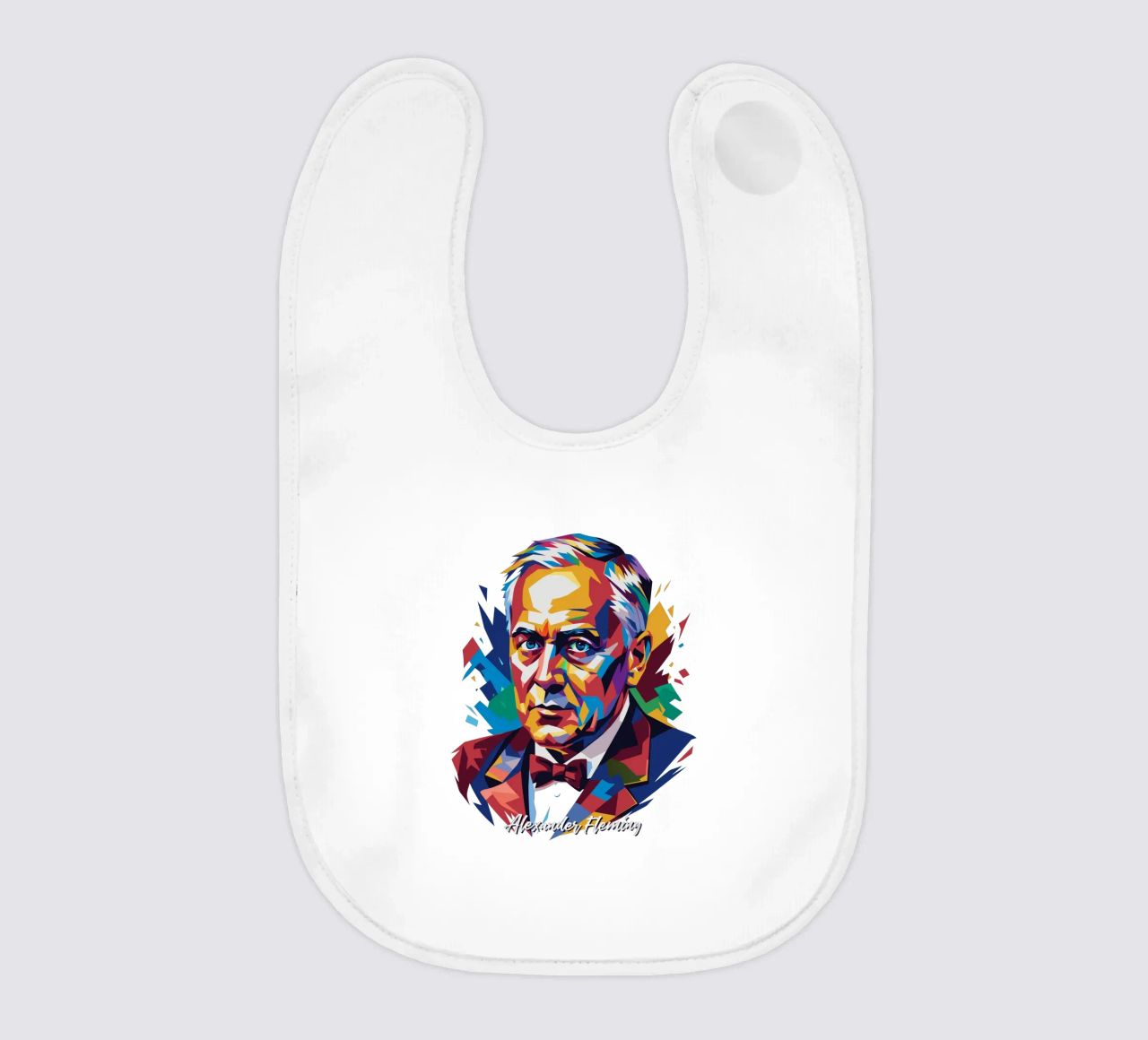 Alexander Fleming WPAP Pop Art bavaglino da vectorartnesia