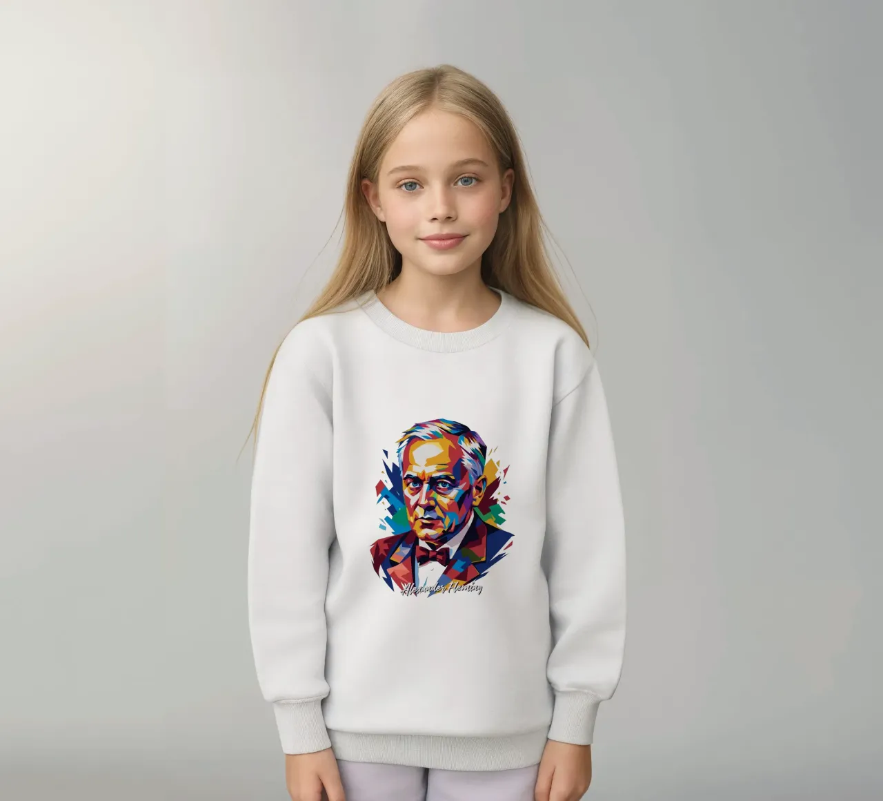 Alexander Fleming WPAP Pop Art sudadera para niño de vectorartnesia