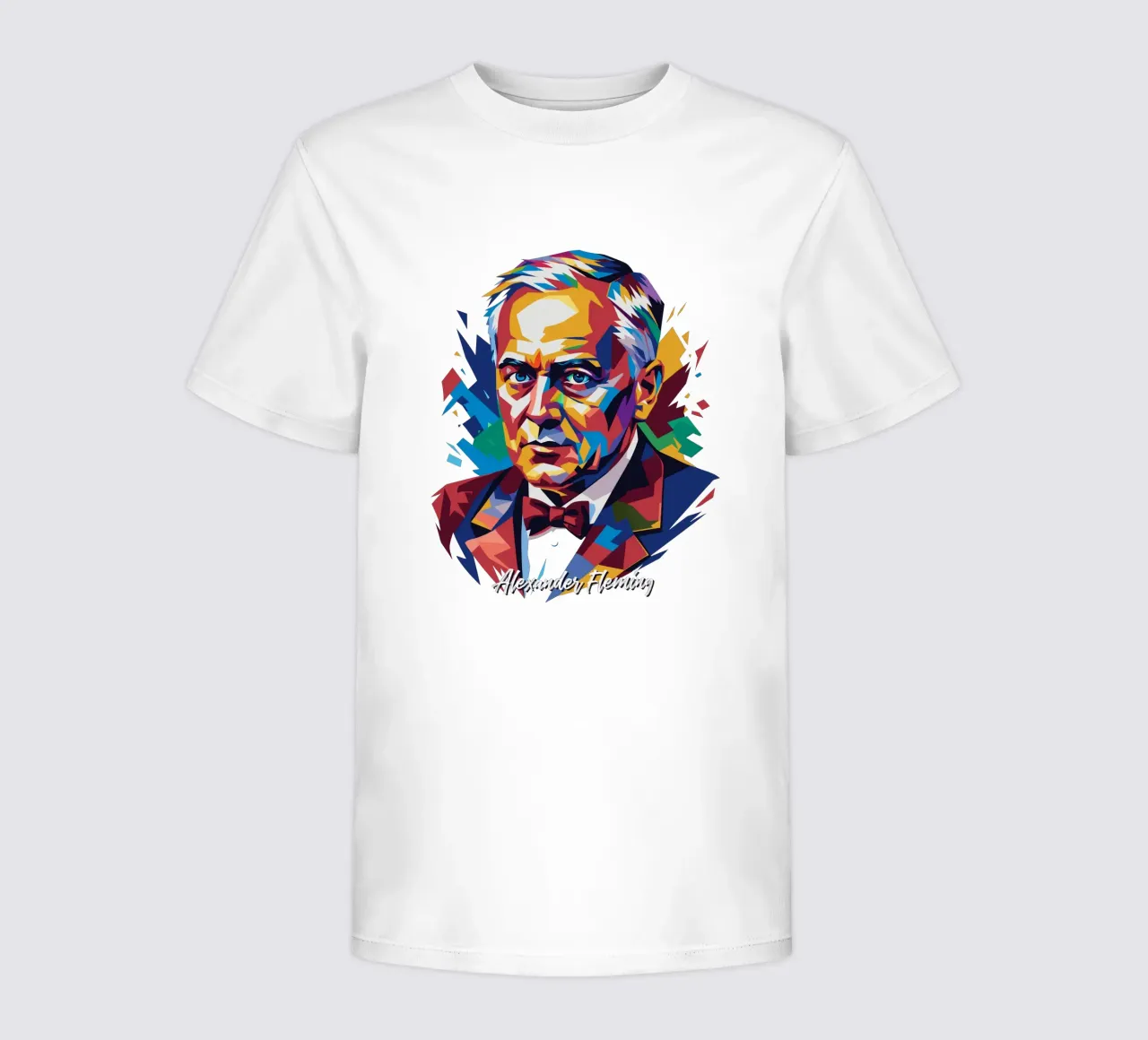 Alexander Fleming WPAP Pop Art t-shirt bambini da vectorartnesia