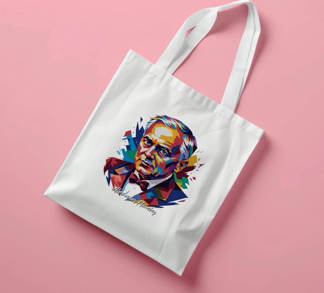 Alexander Fleming WPAP Pop Art borsa in juta da vectorartnesia
