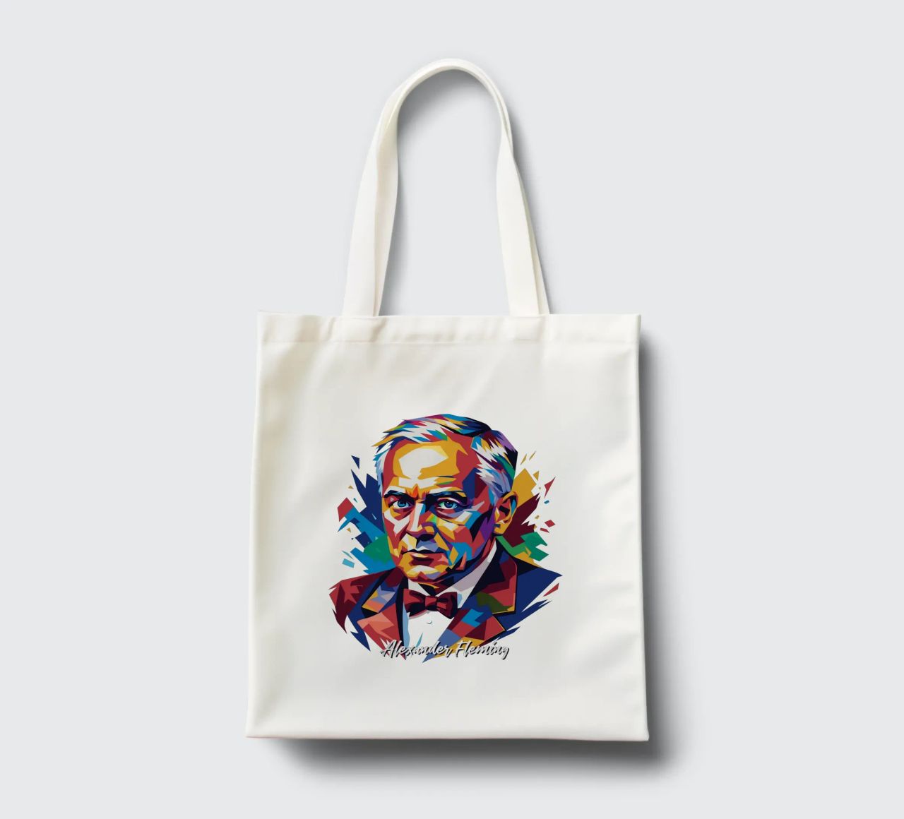 Alexander Fleming WPAP Pop Art borsa in juta da vectorartnesia