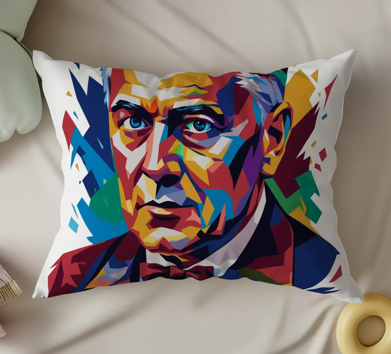 Alexander Fleming WPAP Pop Art cuscino da vectorartnesia