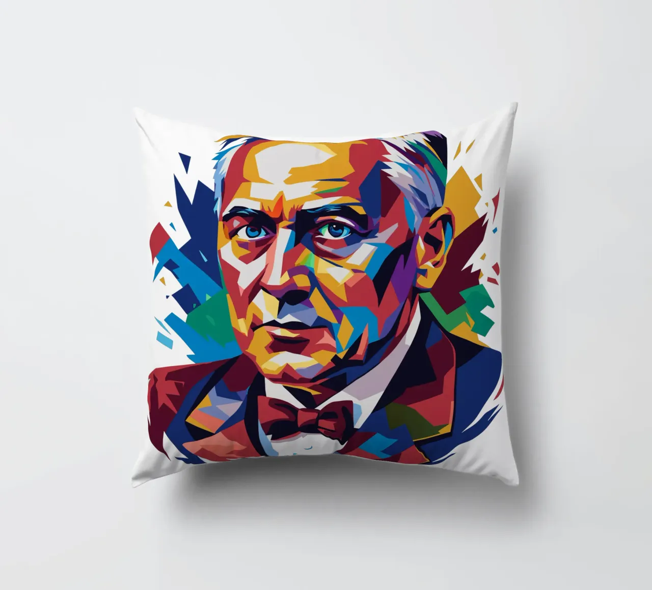 Alexander Fleming WPAP Pop Art cuscino da vectorartnesia