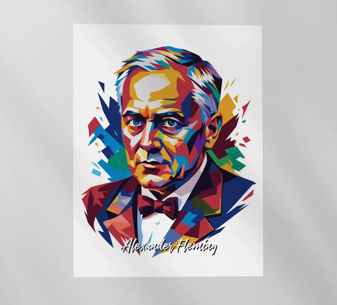 Alexander Fleming WPAP Pop Art lámina retroiluminada de vectorartnesia