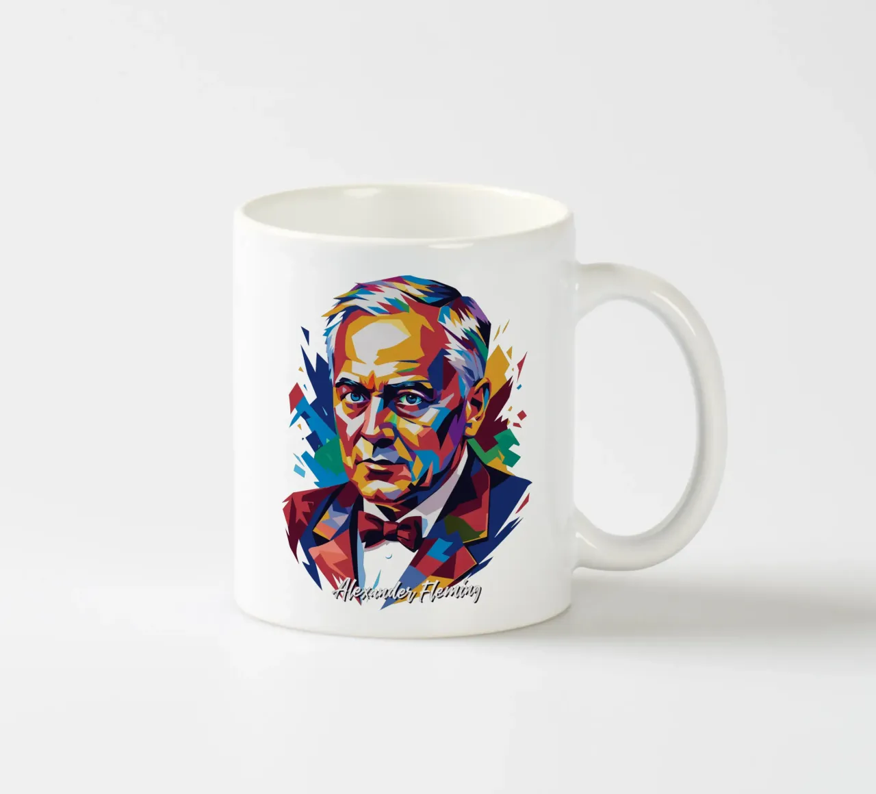 Alexander Fleming WPAP Pop Art Keramik Tasse von vectorartnesia