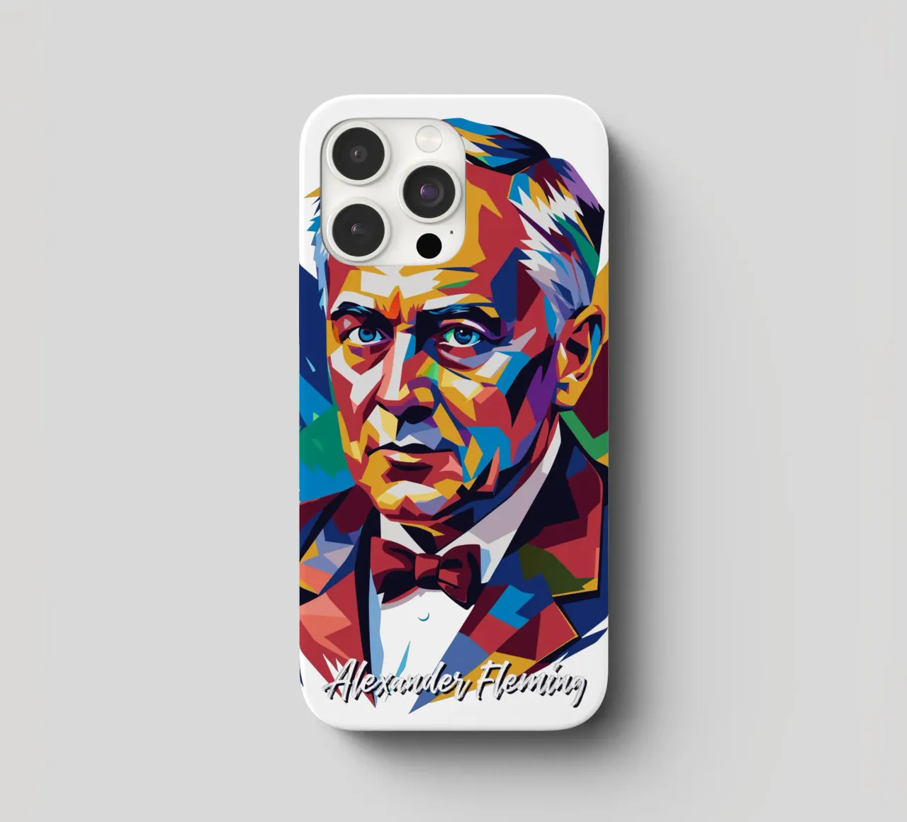 Alexander Fleming WPAP Pop Art cover iphone da vectorartnesia
