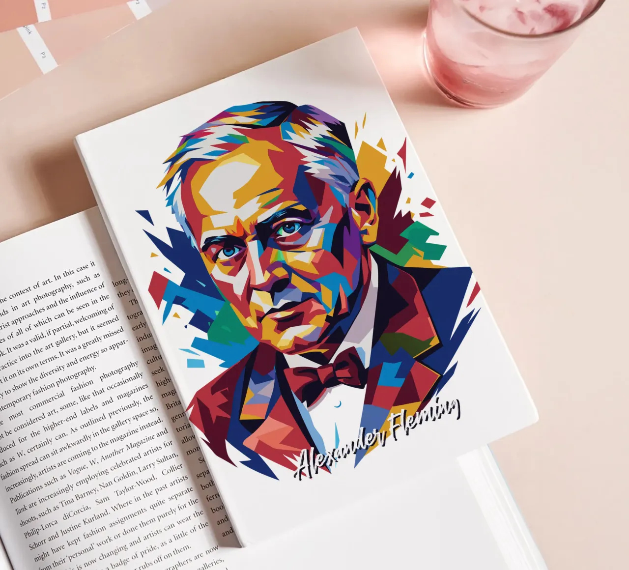 Alexander Fleming WPAP Pop Art diario da vectorartnesia