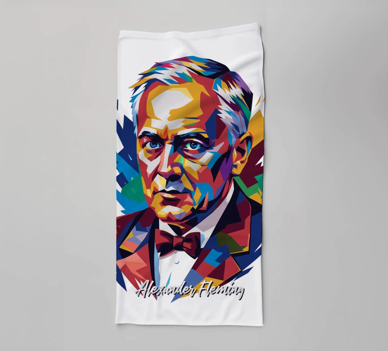 Alexander Fleming WPAP Pop Art asciugamano da bagno da vectorartnesia