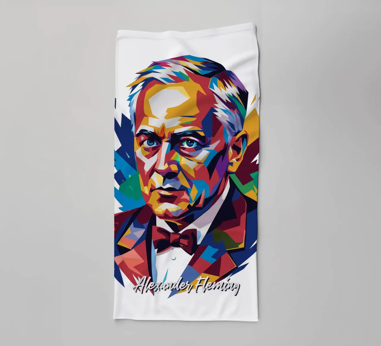 Alexander Fleming WPAP Pop Art asciugamano da bagno da vectorartnesia