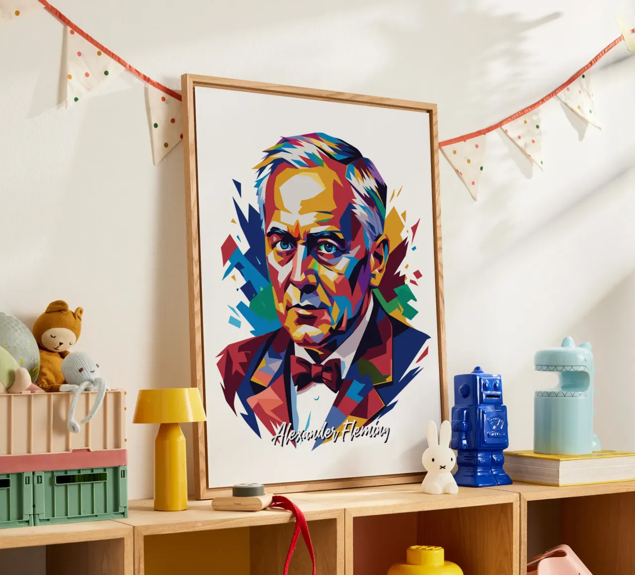 Alexander Fleming WPAP Pop Art plexiglass da vectorartnesia