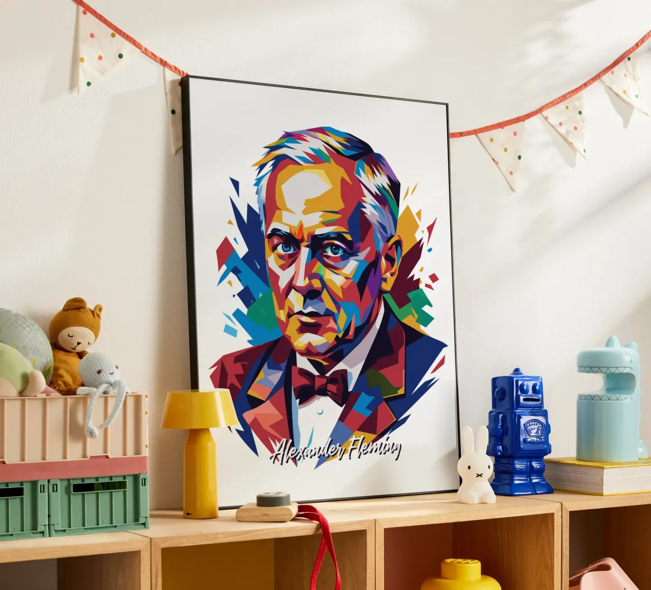 Alexander Fleming WPAP Pop Art alluminio dibond da vectorartnesia