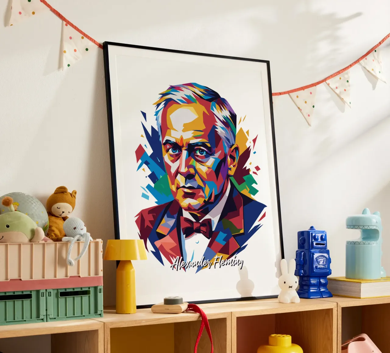 Alexander Fleming WPAP Pop Art carta hahnemühle da vectorartnesia