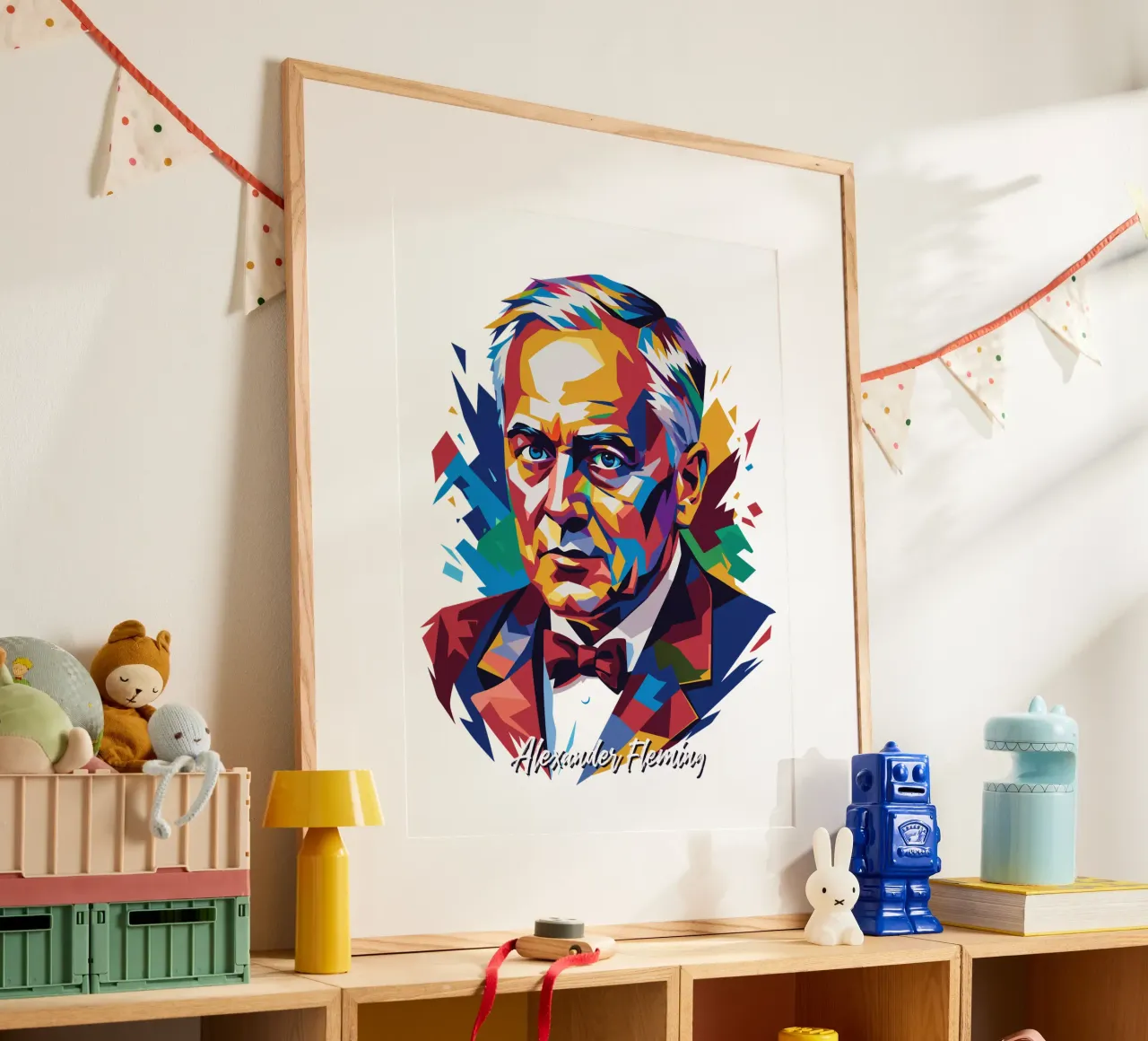 Alexander Fleming WPAP Pop Art Hahnemühle von vectorartnesia