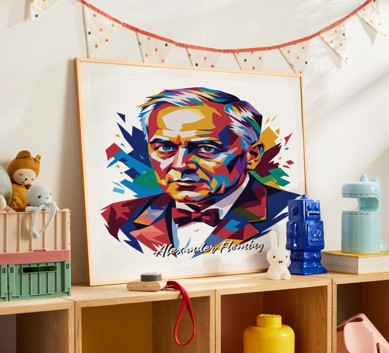 Alexander Fleming WPAP Pop Art poster da vectorartnesia
