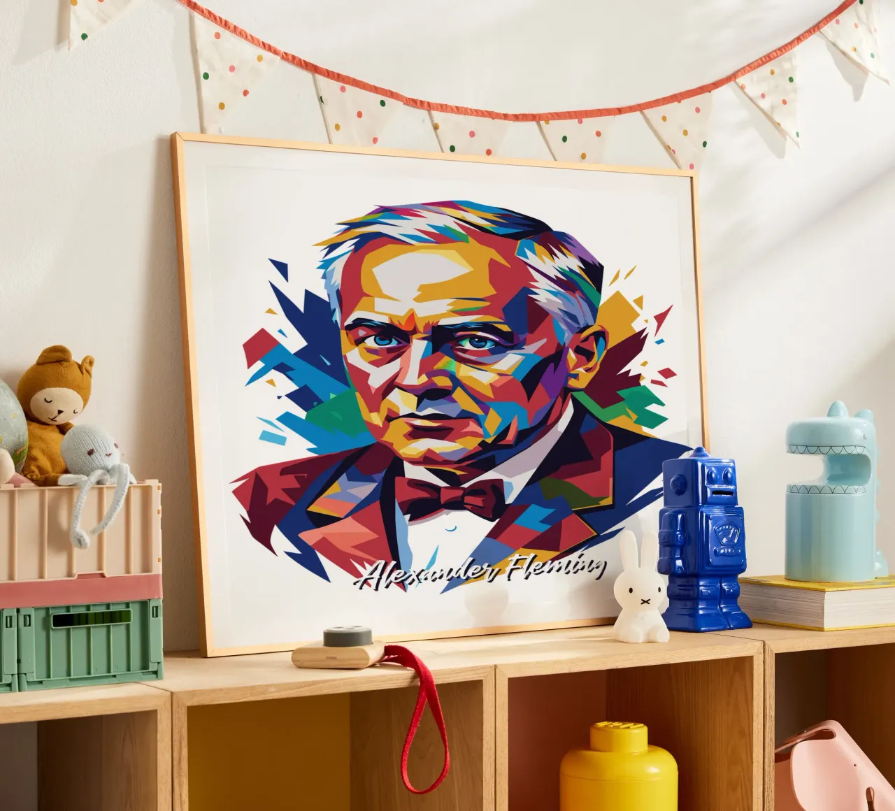 Alexander Fleming WPAP Pop Art carta hahnemühle da vectorartnesia