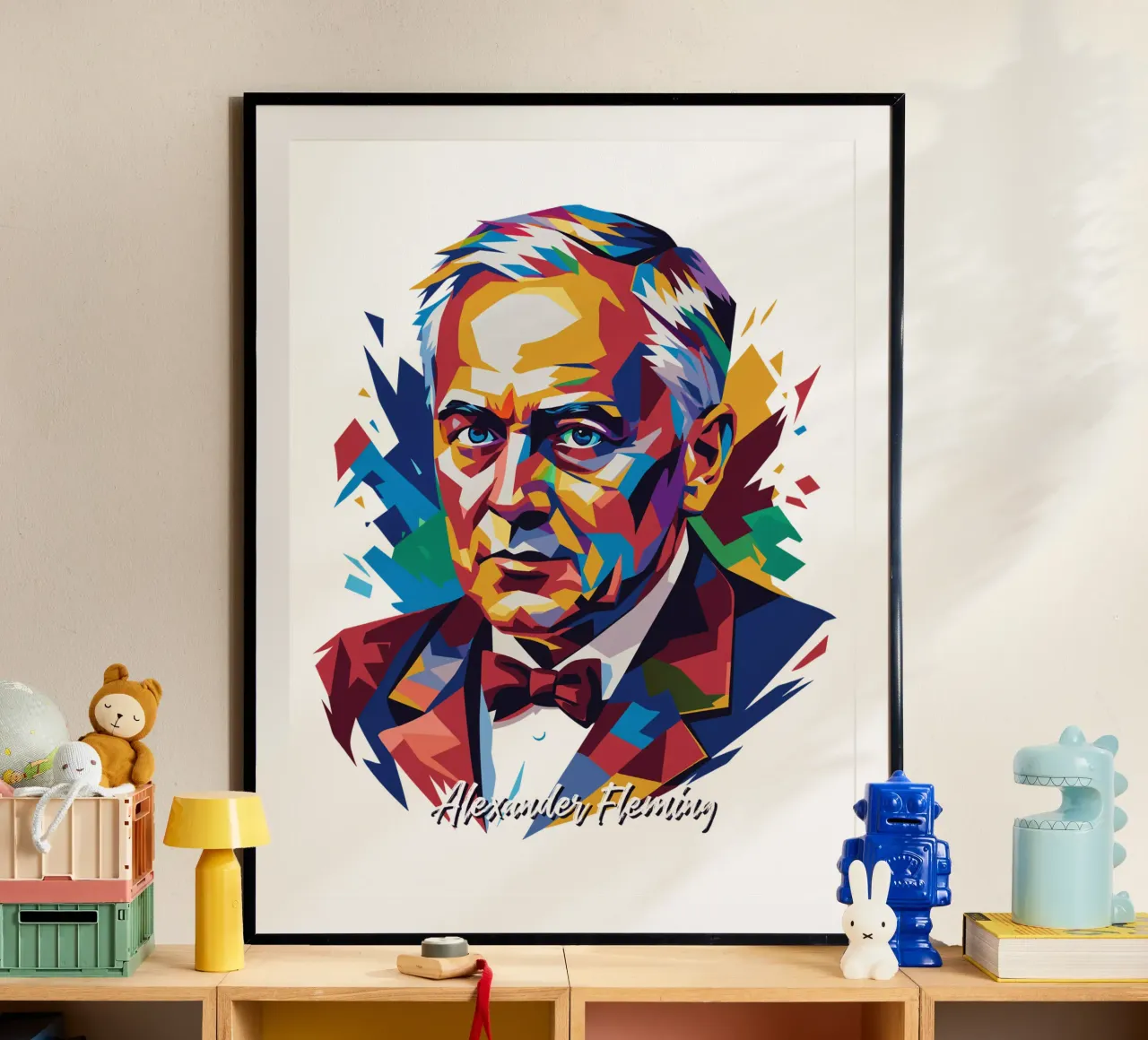 Alexander Fleming WPAP Pop Art poster da vectorartnesia