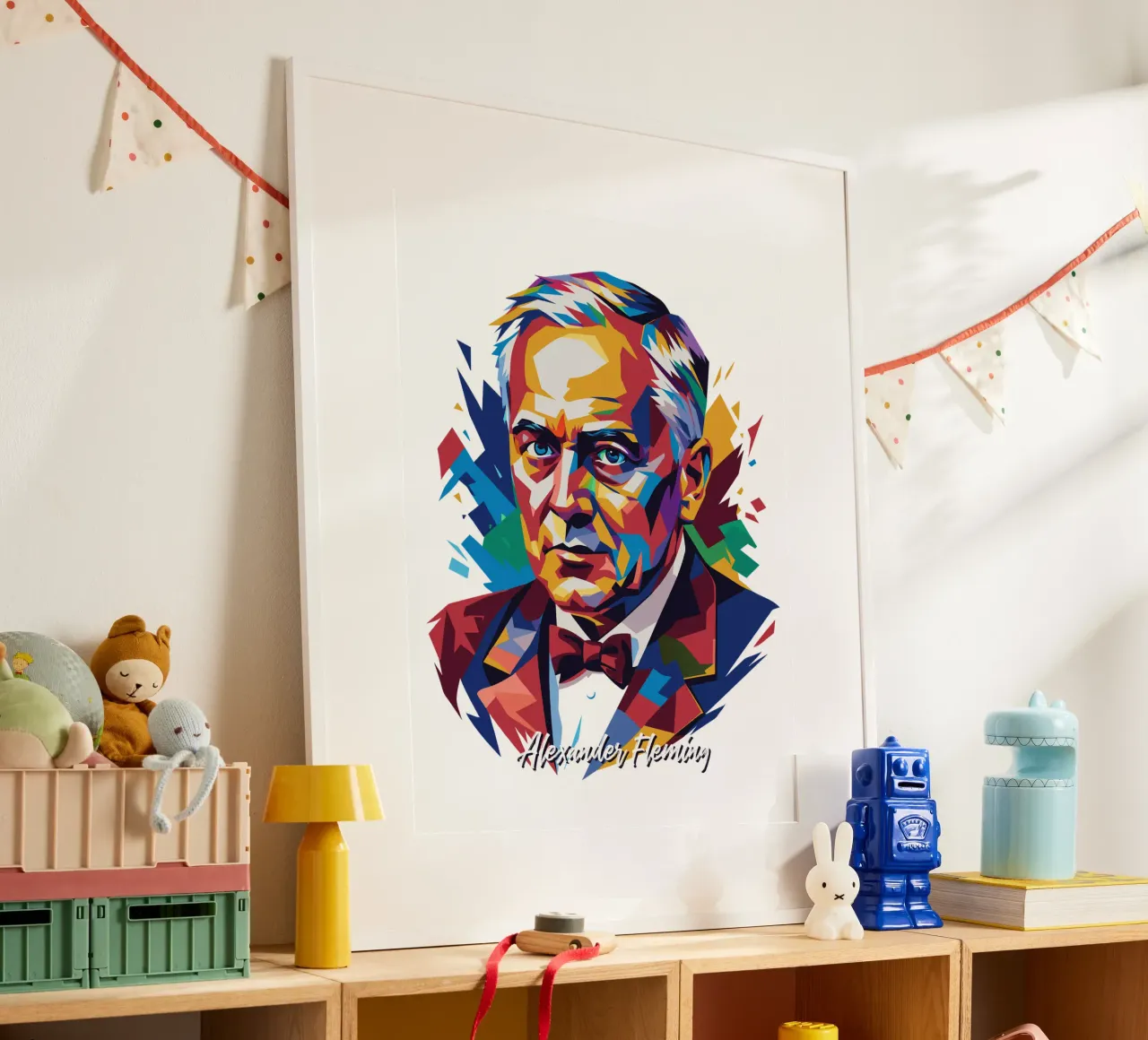 Alexander Fleming WPAP Pop Art carta hahnemühle da vectorartnesia